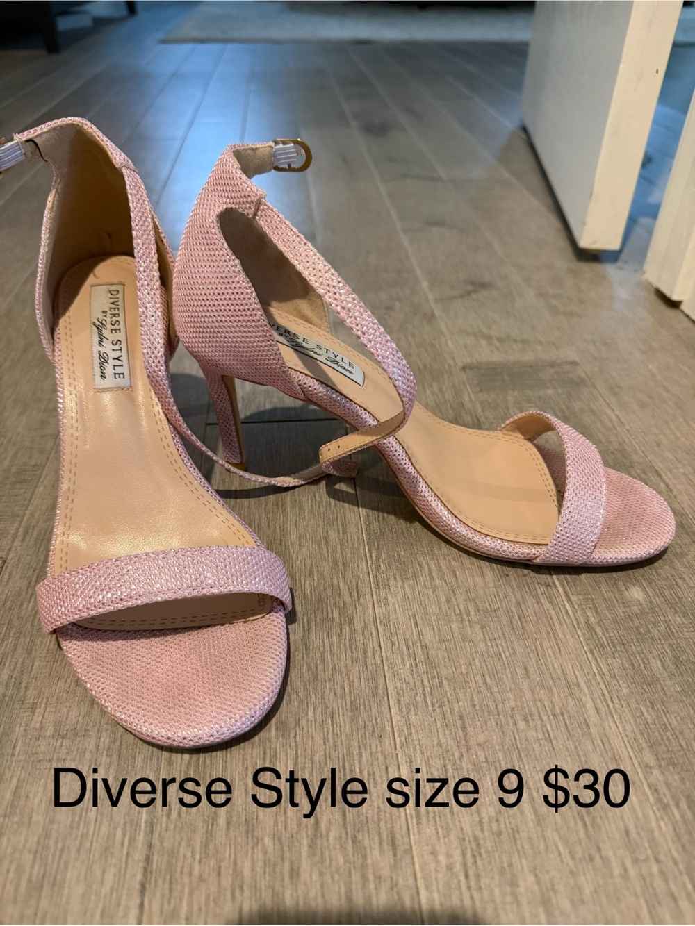 Pink Strappy Heel Sandals